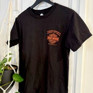 Harley-Davidson Black and Orange Tee